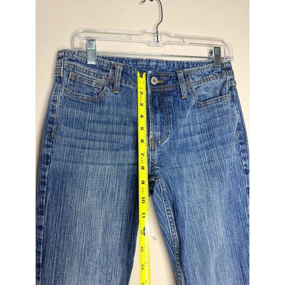 J. Galt Shanghai Jeans 29x29 Sz S Stretch Split Hem Blue Denim Flare Slim MidRis - Picture 4 of 7